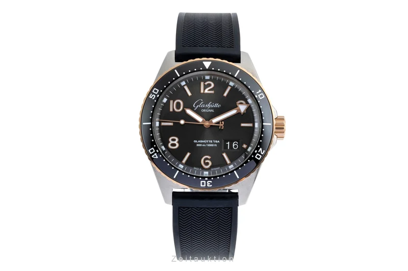 Glashütte SeaQ steel / gold automatic men's watch 1-36-13-04-91-06 LP: 16300EUR [2503893]