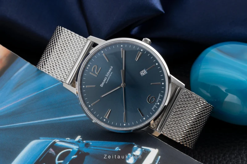 Bruno Söhnle Glashütte Stuttgard III Big steel quartz men's watch 17-13175-342 [2503536]