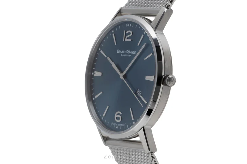 Bruno Söhnle Glashütte Stuttgard III Big steel quartz men's watch 17-13175-342 [2503536]