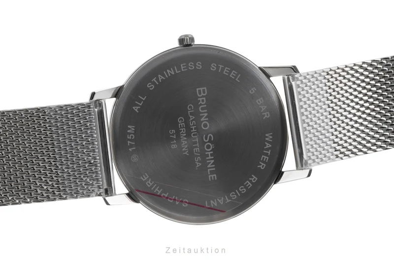 Bruno Söhnle Glashütte Stuttgard III Big steel quartz men's watch 17-13175-342 [2503536]