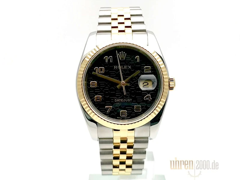 Rolex Datejust 36 116233 Schwarz Jubile-Band aus 2006 LC100