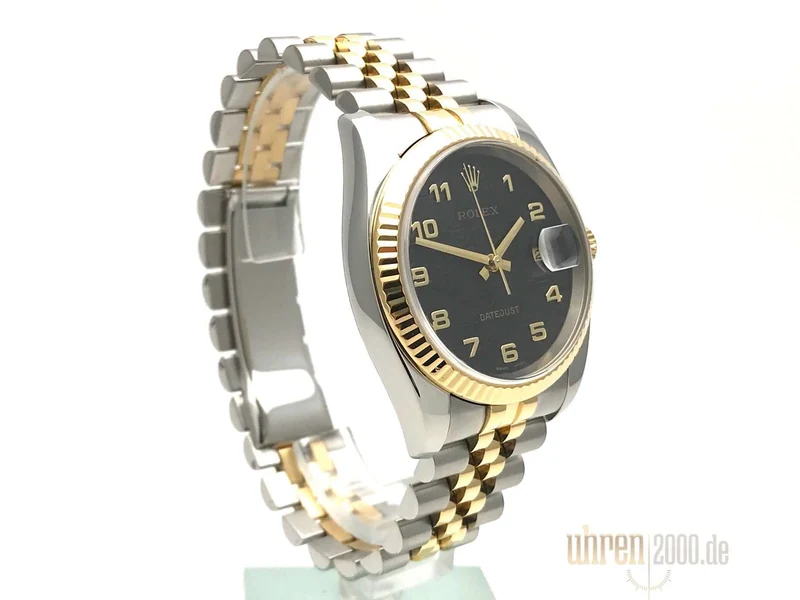 Rolex Datejust 36 116233 Schwarz Jubile-Band aus 2006 LC100
