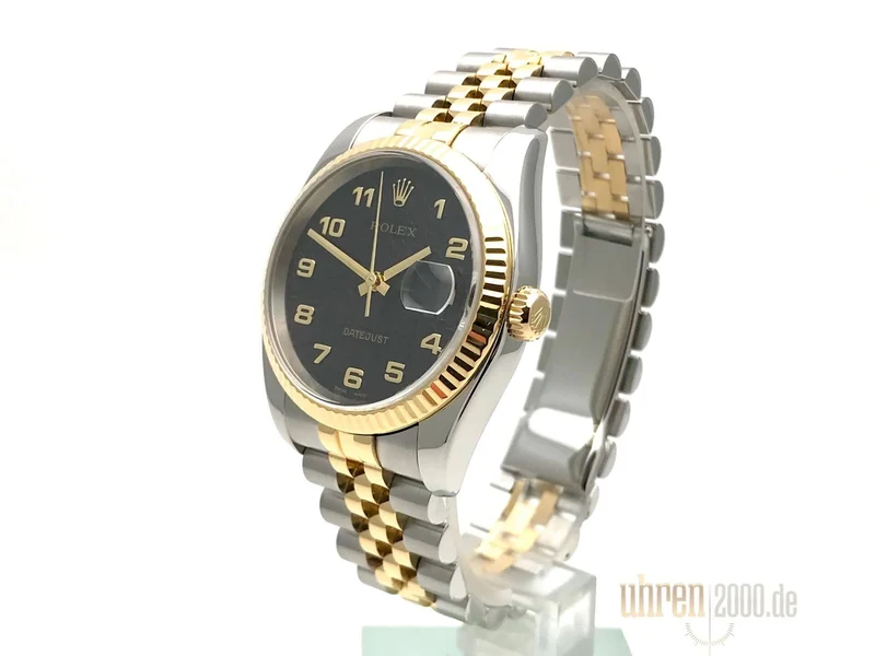 Rolex Datejust 36 116233 Schwarz Jubile-Band aus 2006 LC100