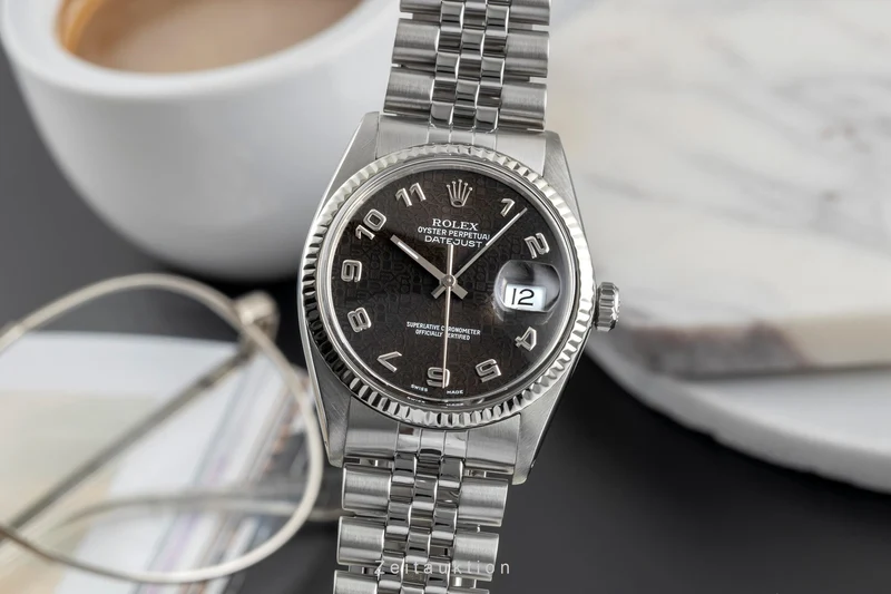Rolex Datejust steel / white gold automatic men's watch 16014 [2503487]