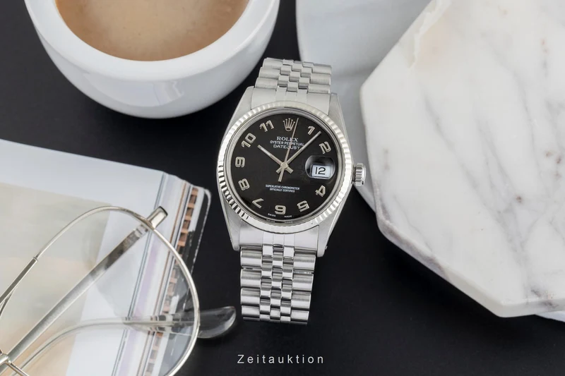 Rolex Datejust steel / white gold automatic men's watch 16014 [2503487]