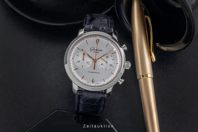 Glashütte Sixties chronograph steel automatic men's watch 1-39-34-03-22-04 LP: 8800EUR [2503849]