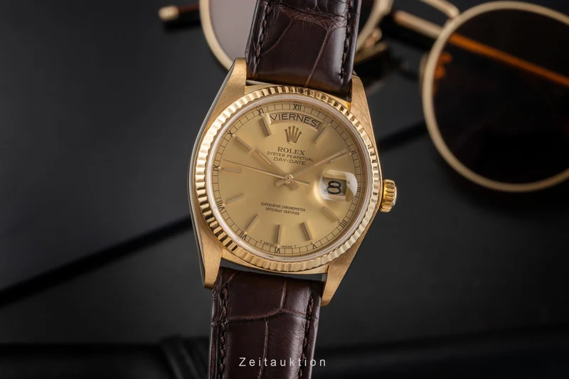 Rolex Day-Date 18 ct gold automatic men's watch 18038 [2503881]
