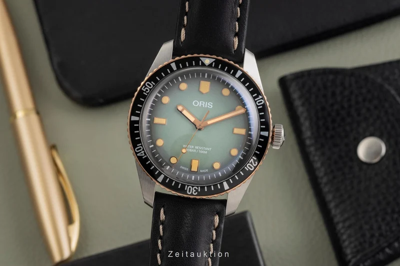 Oris Divers steel / bronze automatic men's watch 01 733 7707 4337 LP: 2450EUR [2504460]