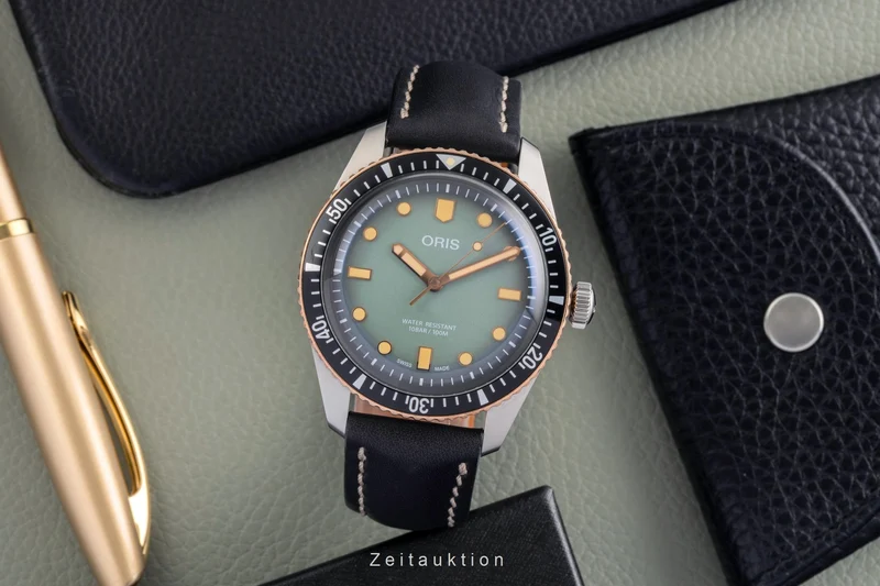 Oris Divers steel / bronze automatic men's watch 01 733 7707 4337 LP: 2450EUR [2504460]