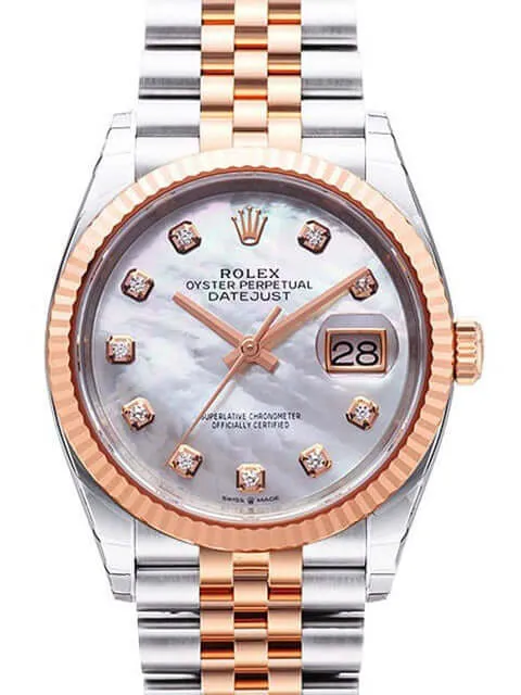 Rolex Datejust 36 126231 Perlmutt Diamant Jubile-Band