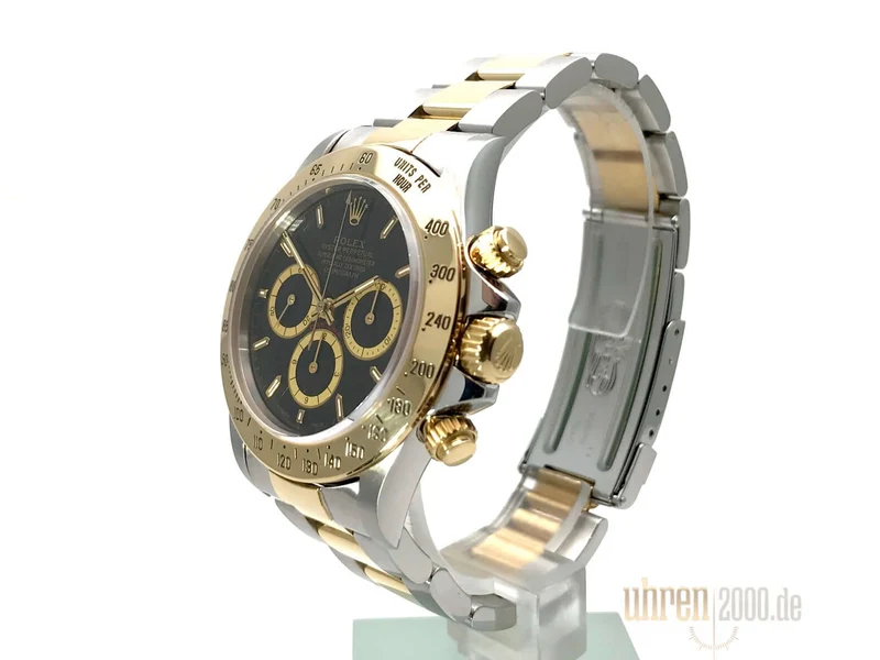 Rolex Daytona 40 Edelstahl Gelbgold 16523 Schwarz aus 1996 T-Serie