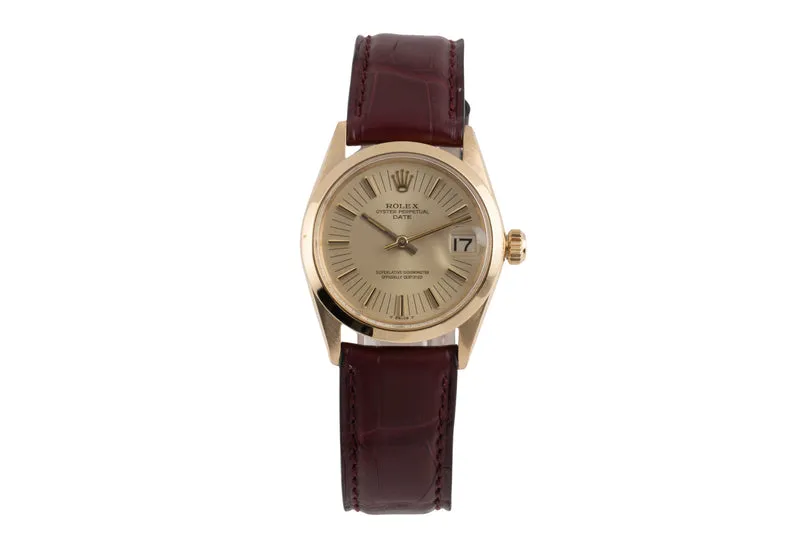 Rolex Date 18 ct gold automatic women's watch 6624 Vintage [2501767]