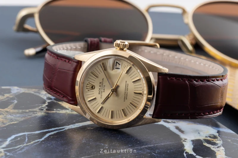 Rolex Date 18 ct gold automatic women's watch 6624 Vintage [2501767]