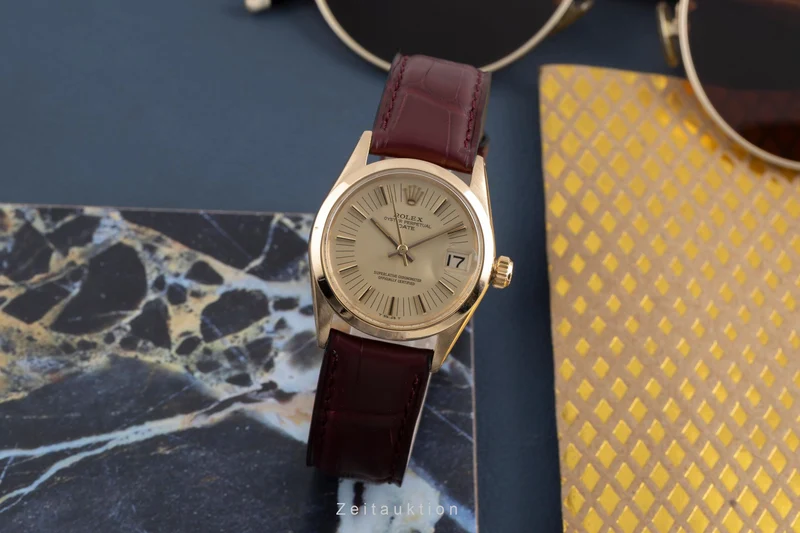 Rolex Date 18 ct gold automatic women's watch 6624 Vintage [2501767]