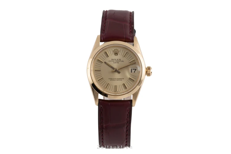 Rolex Date 18 ct gold automatic women's watch 6624 Vintage [2501767]