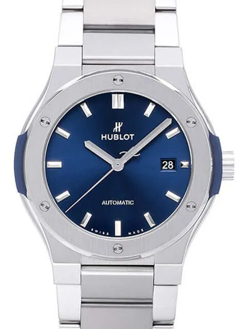 Hublot Classic Fusion 42 Blue Titanium Bracelet 548.NX.7170.NX
