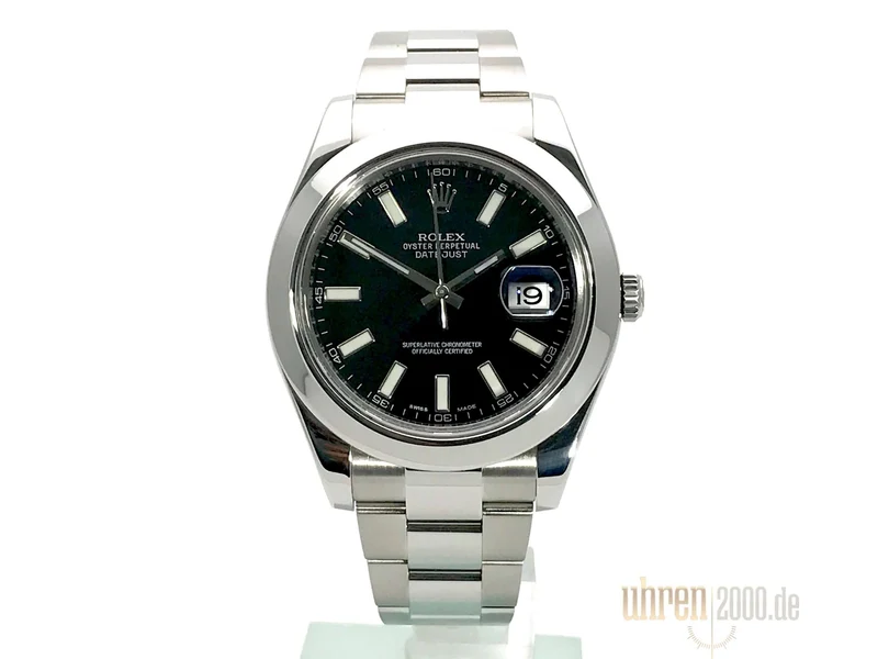 Rolex Datejust II 41 Edelstahl 116300 Schwarz LC100 aus 2015