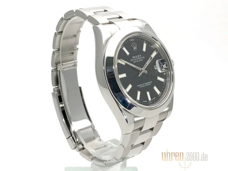 Rolex Datejust II 41 Edelstahl 116300 Schwarz LC100 aus 2015