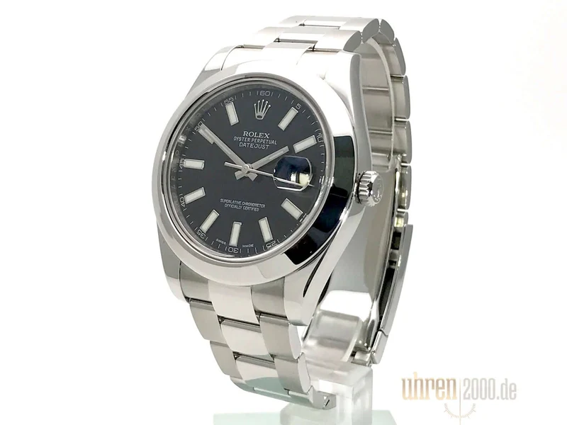 Rolex Datejust II 41 Edelstahl 116300 Schwarz LC100 aus 2015