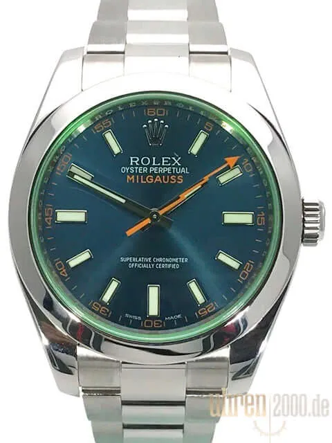 Rolex Oyster Perpetual Milgauss 116400 GV Blue aus 2016 LC100