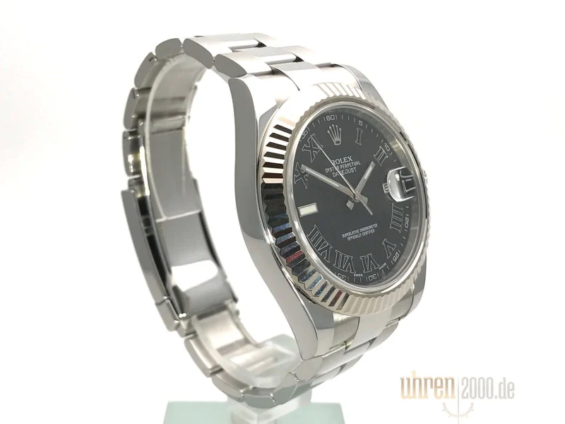 Rolex Datejust II 116334 Schwarz Römisch aus 2015