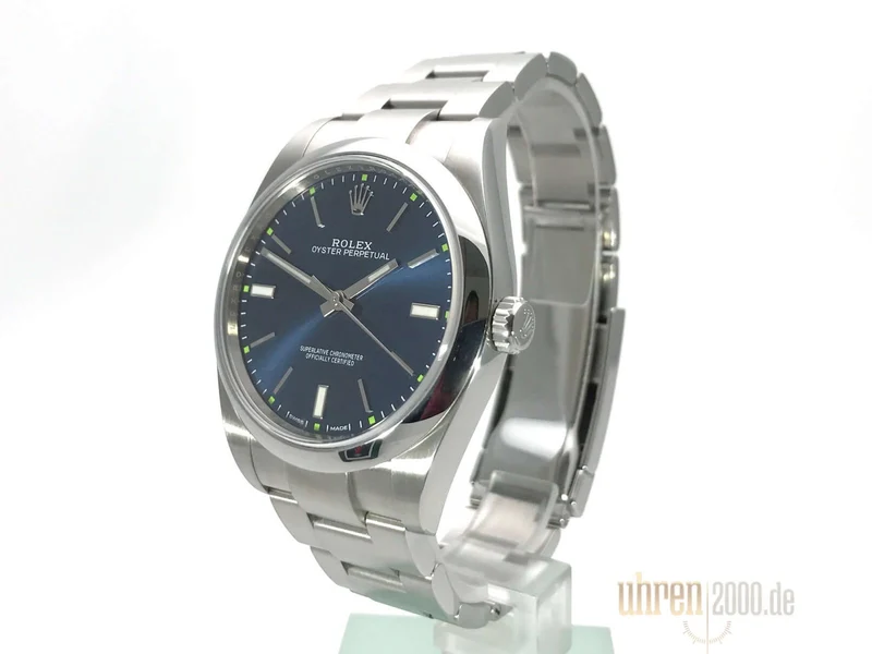 Rolex Oyster Perpetual 39 114300 Blau aus 2017