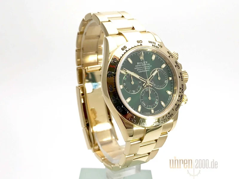 Rolex Cosmograph Daytona Gelbgold 116508 Grün aus 2017 LC100