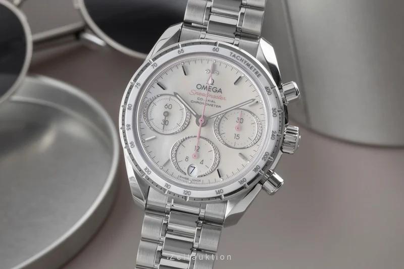 Omega Speedmaster chronograph steel automatic women's watch 324.30.38.50.55.001 LP: 7300EUR [2503699]