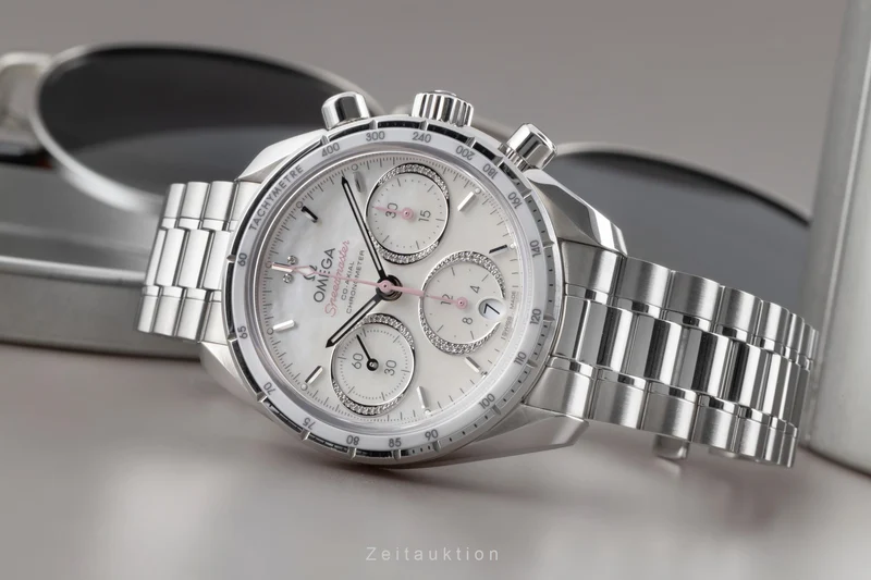 Omega Speedmaster chronograph steel automatic women's watch 324.30.38.50.55.001 LP: 7300EUR [2503699]