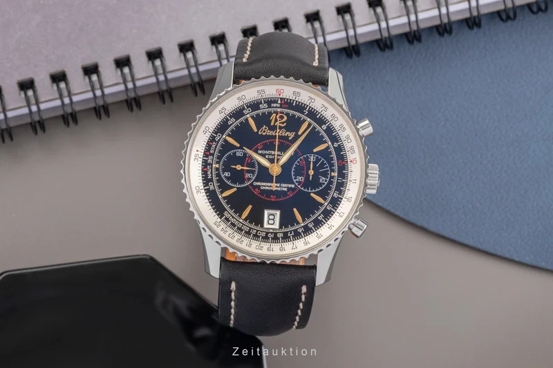 Breitling Montbrillant chronograph steel manual winding men's watch A48330 [2503627]