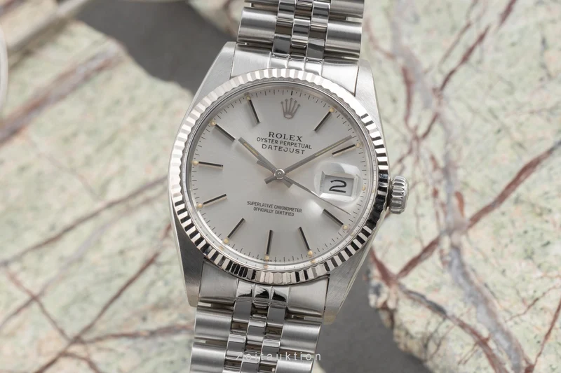 Rolex Datejust steel / white gold automatic men's watch 16014 [2503209]