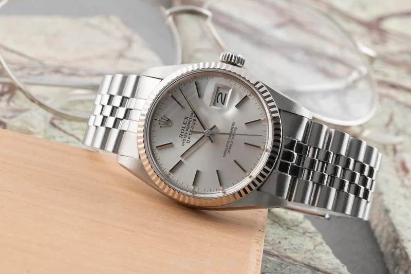 Rolex Datejust steel / white gold automatic men's watch 16014 [2503209]