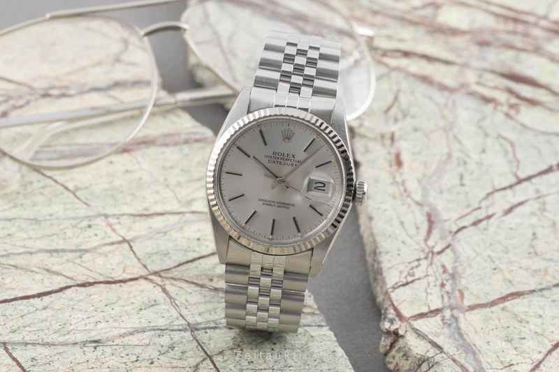 Rolex Datejust steel / white gold automatic men's watch 16014 [2503209]