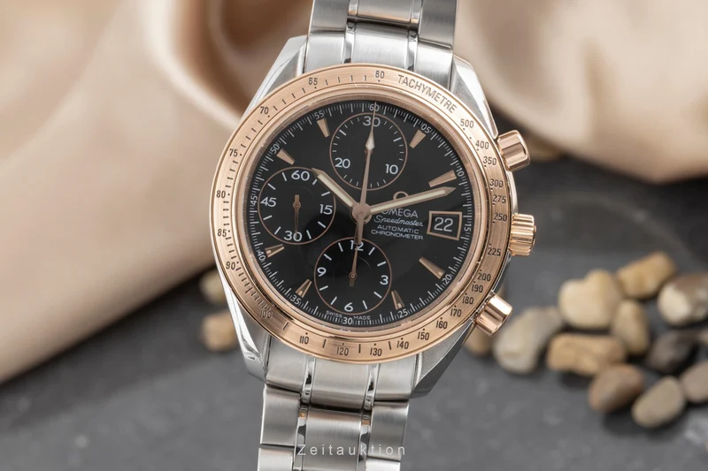 Omega Speedmaster Date chronograph steel / gold automatic men's watch 323.21.40.40.01.001 [2503153]