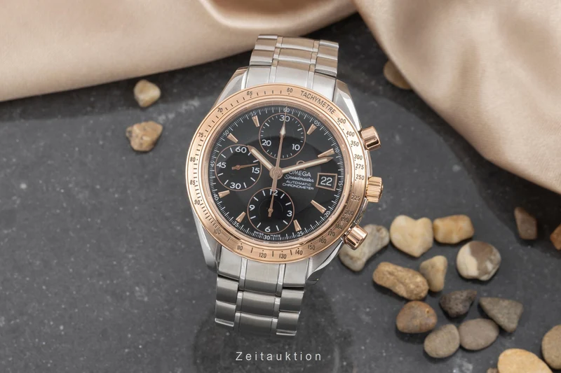 Omega Speedmaster Date chronograph steel / gold automatic men's watch 323.21.40.40.01.001 [2503153]