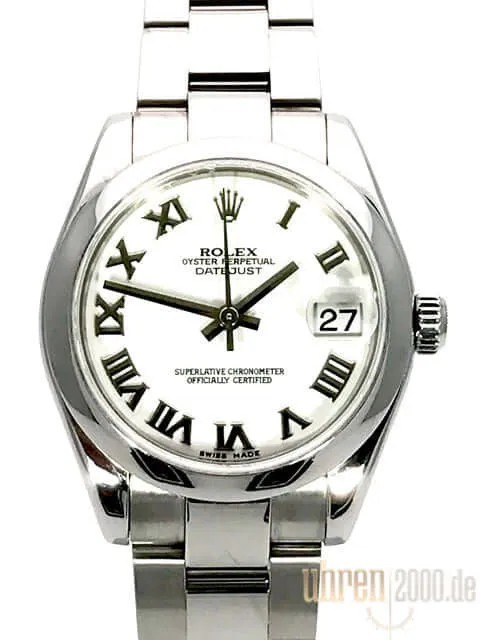 Rolex Oyster Datejust 31 178240 Weiß Römisch aus 2006 LC100