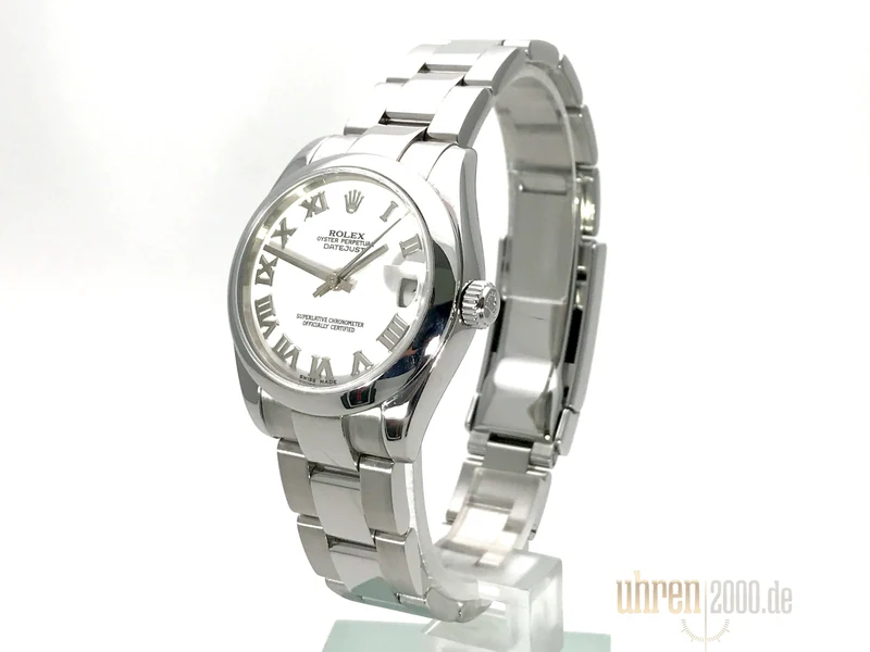 Rolex Oyster Datejust 31 178240 Weiß Römisch aus 2006 LC100