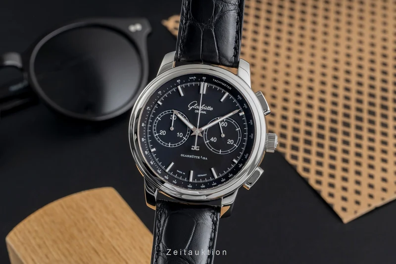 Glashütte Senator chronograph steel automatic men's watch 1-39-34-20-42-04 [2503925]