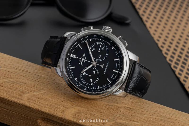 Glashütte Senator chronograph steel automatic men's watch 1-39-34-20-42-04 [2503925]