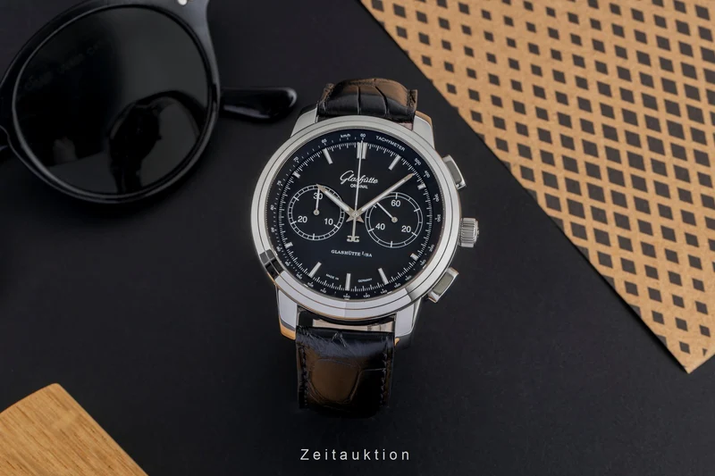 Glashütte Senator chronograph steel automatic men's watch 1-39-34-20-42-04 [2503925]