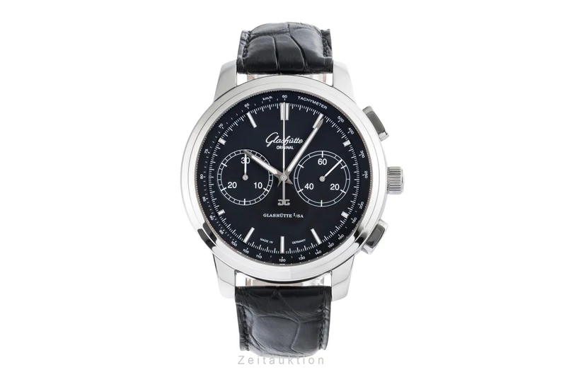 Glashütte Senator chronograph steel automatic men's watch 1-39-34-20-42-04 [2503925]