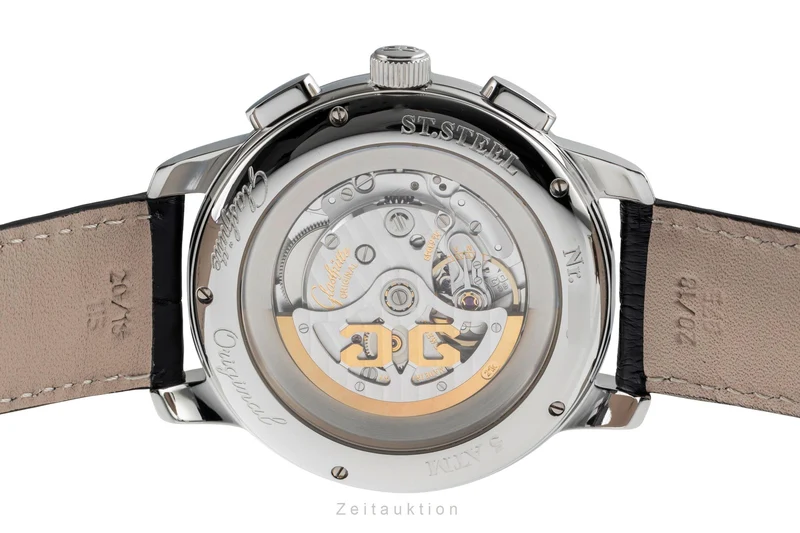 Glashütte Senator chronograph steel automatic men's watch 1-39-34-20-42-04 [2503925]