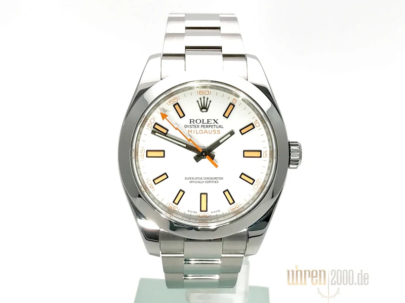 Rolex Milgauss 116400 weißes Zifferblatt aus 2012 LC100
