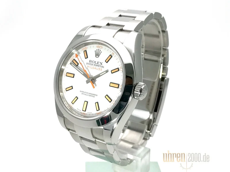 Rolex Milgauss 116400 weißes Zifferblatt aus 2012 LC100