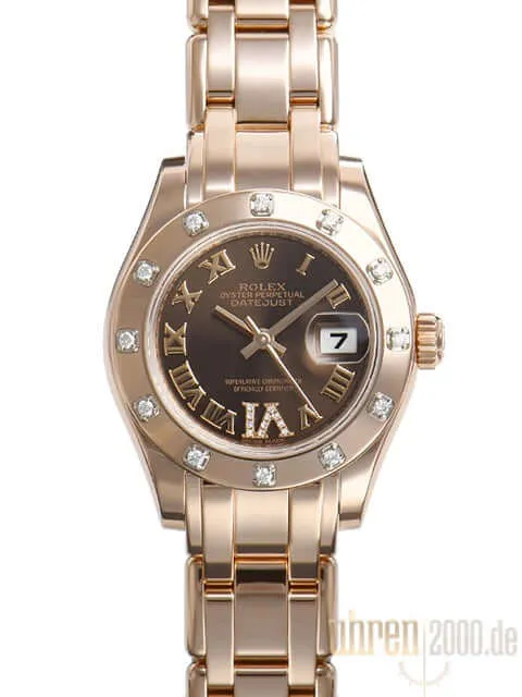 Rolex Perlmaster 29 Everose-Gold 80315 Choco Römisch