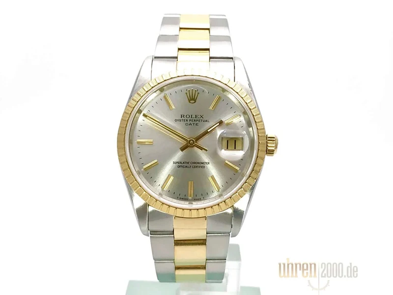 Rolex Oyster Perpetual Date 34 Edelstahl - Gold 15223 aus 1991