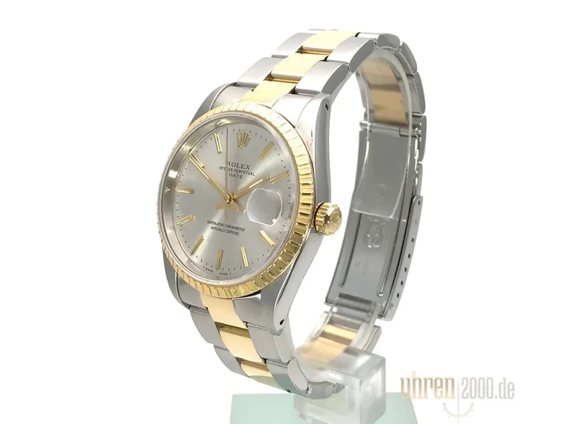 Rolex Oyster Perpetual Date 34 Edelstahl - Gold 15223 aus 1991