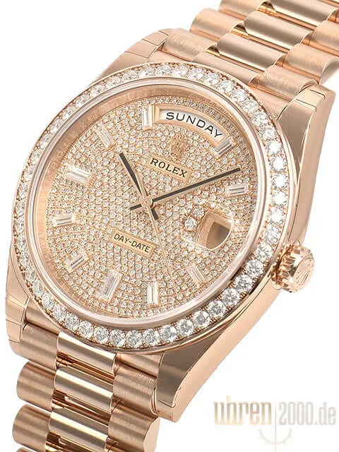 Rolex Day-Date 40 Everose-Gold 228345RBR Diamant
