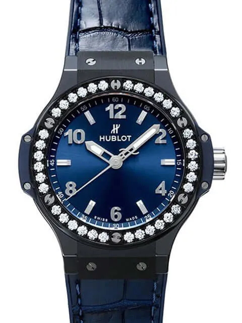 Hublot Big Bang 38 Ceramic Blue Diamonds 361.CM.7170.LR.1204