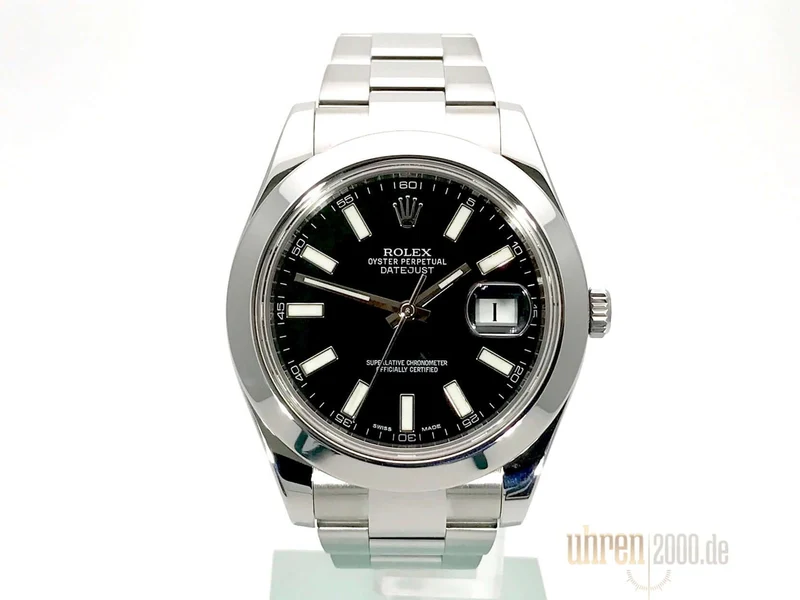 Rolex Datejust II 41 Edelstahl 116300 Schwarz aus 2014